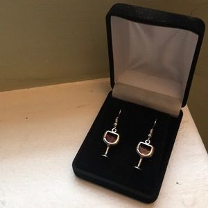 Wine glass earrings